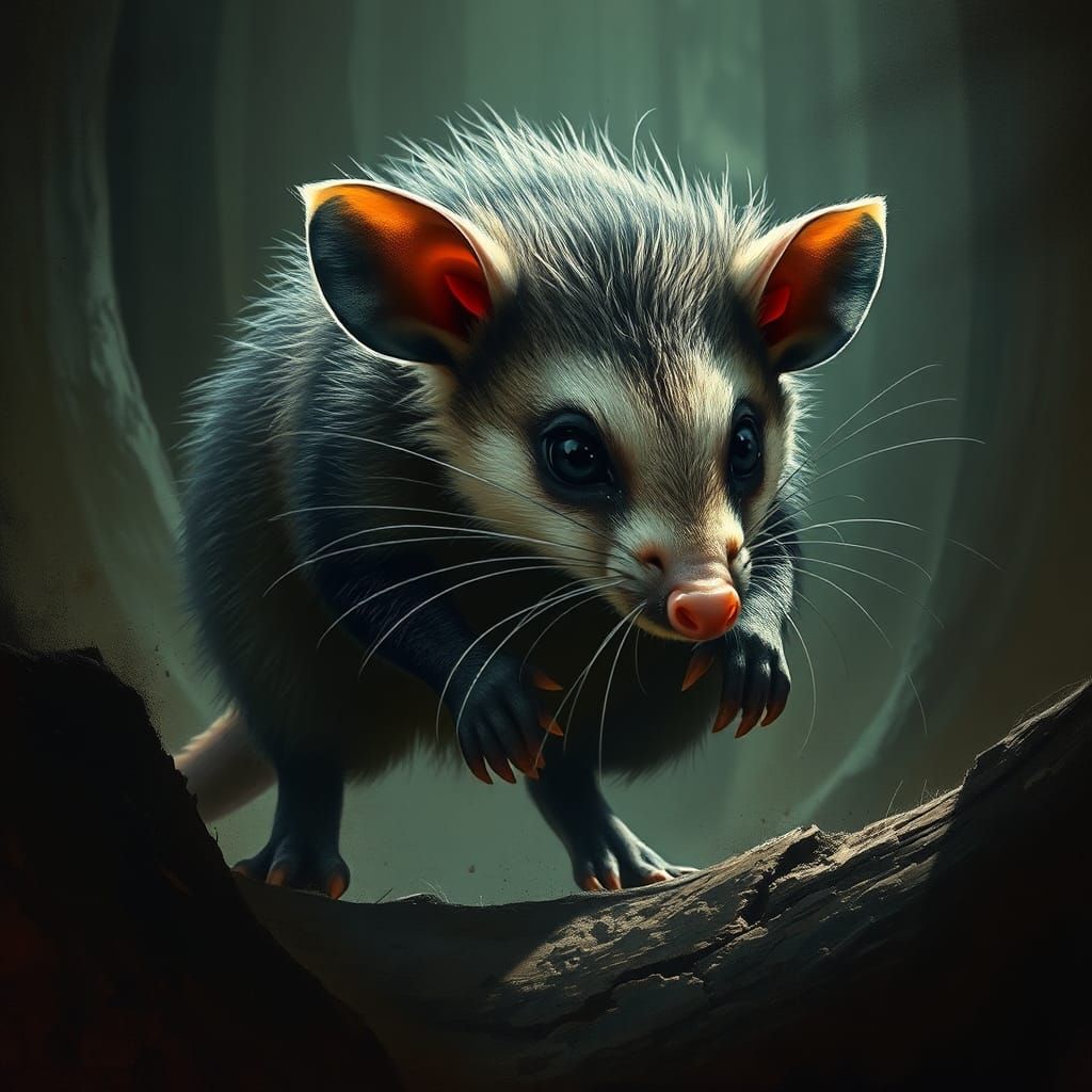 Possum Rogue in Dramatic Matte Painting Style