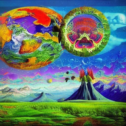 Psychedelic Surreal Mother Earth Dreamscape