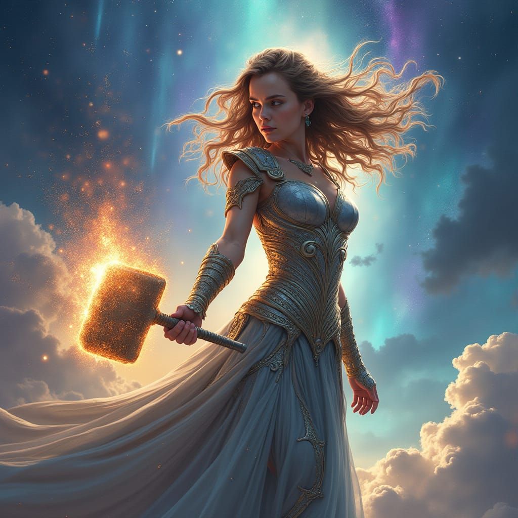 Mighty Thor Radiating Cosmic Power