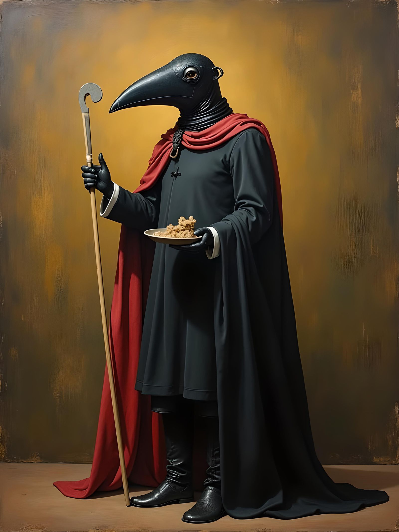The Last Plague Doctor: Detailed Oil Painting