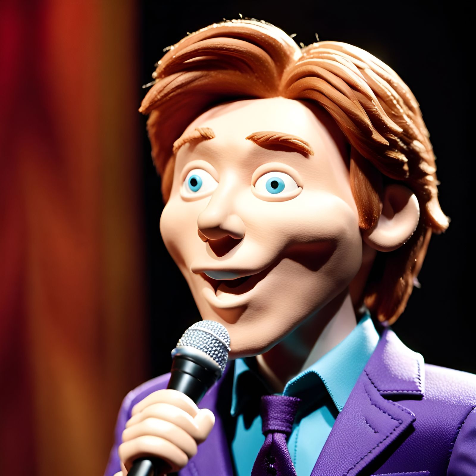 Claymation Singer on Stage