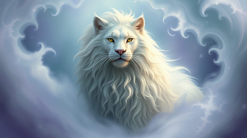 Mystical Crag-Cat in Frosty Forest