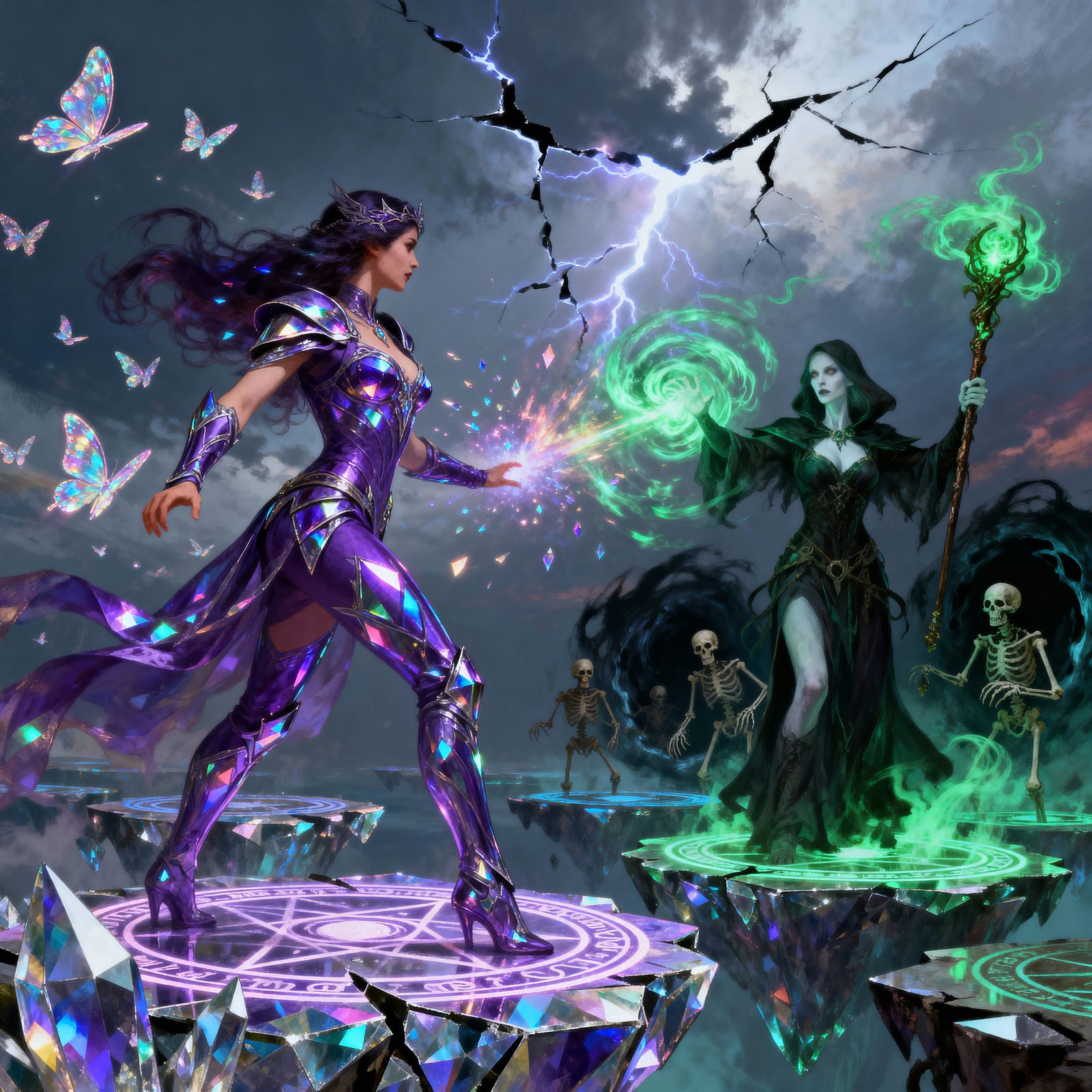 Female Mesmer vs Necromancer Magical Duel