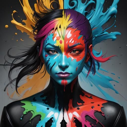 vibrant realistic image of A transformation masks