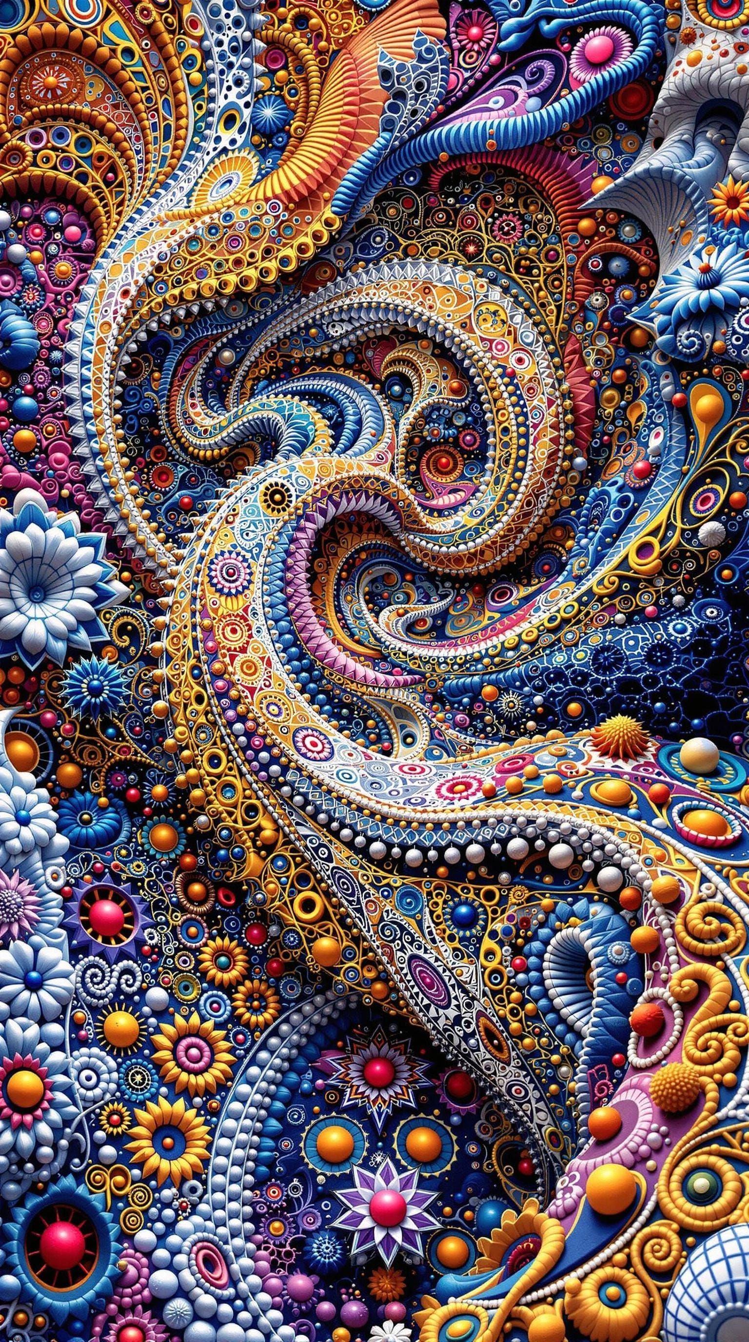 Psychedelic Fractal Art with Hyperbolic Geometry