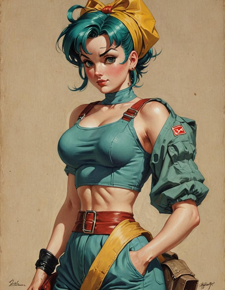 Bulma in Classic Pin-Up Style