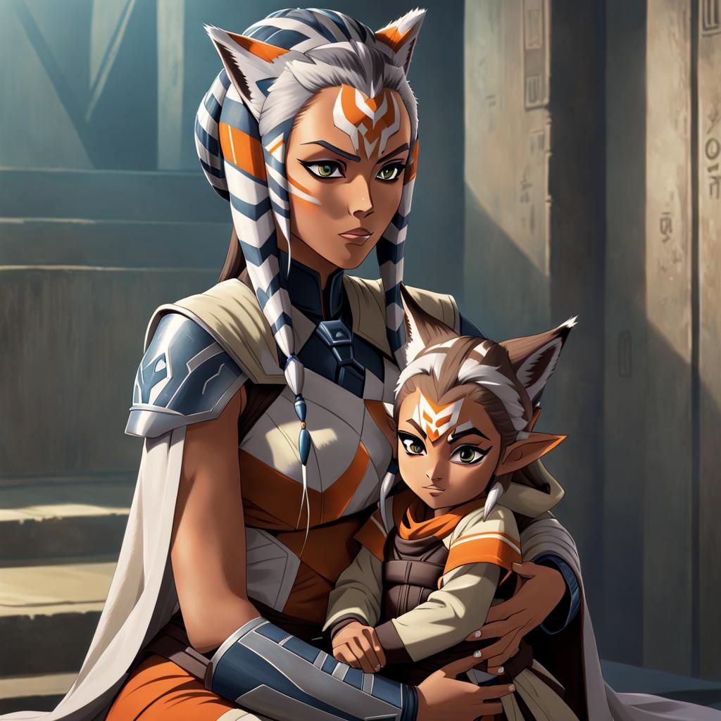 Ahsoka Tano as Mother, Anime Style