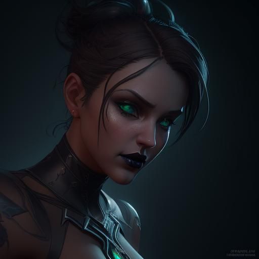 Fantastical Gemstone Figure in Detailed Matte Painting Style