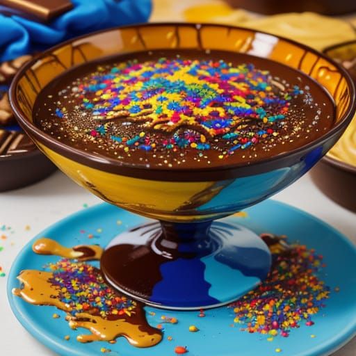 Chocolate Masterpieces in Oil Painting Style
