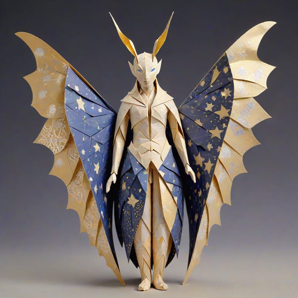 a humanoid figure with pale, hairless skin slowly emerging f...