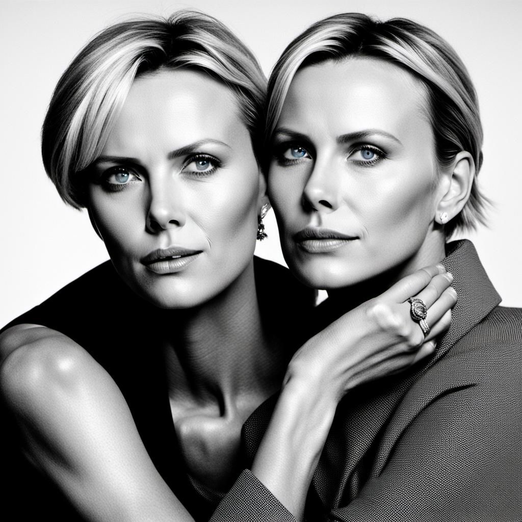 Imagine Charlize Theron Twins