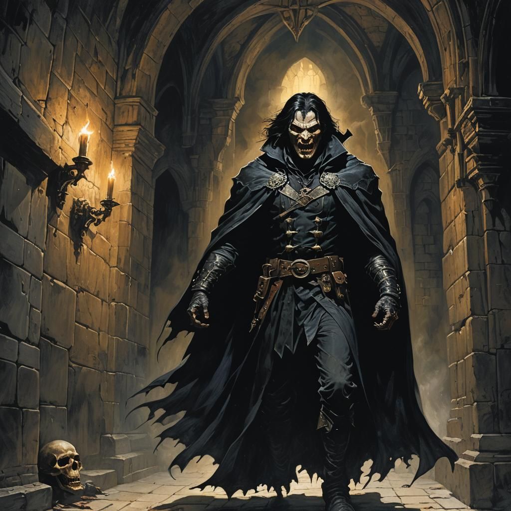 Nandor the Relentless: Vampire in Dark Fantasy Style