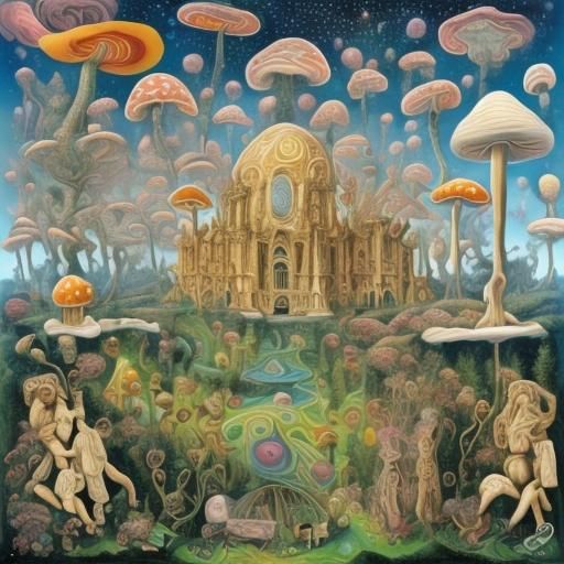Psychedelic Dreamscape of Surreal Wonders