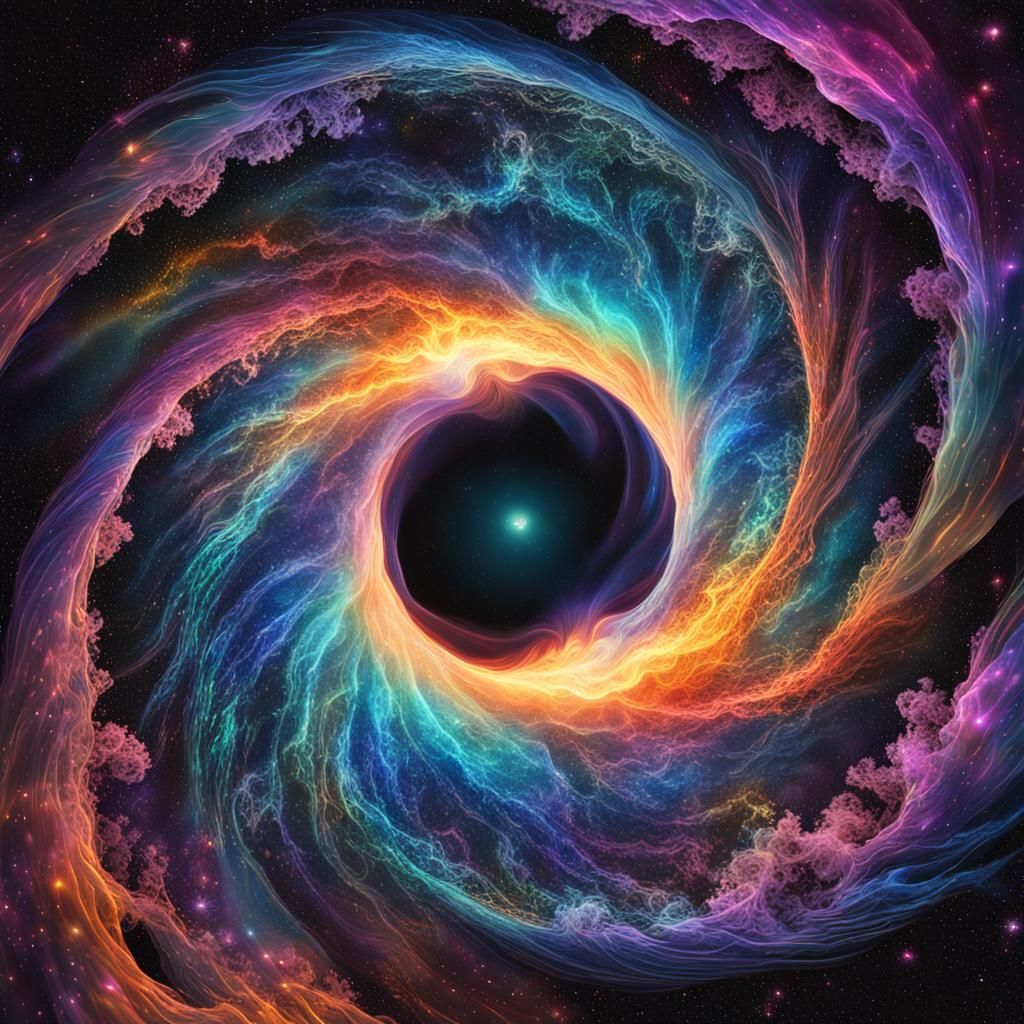Cosmic Surrealism: Black Hole Gateway to Another Universe