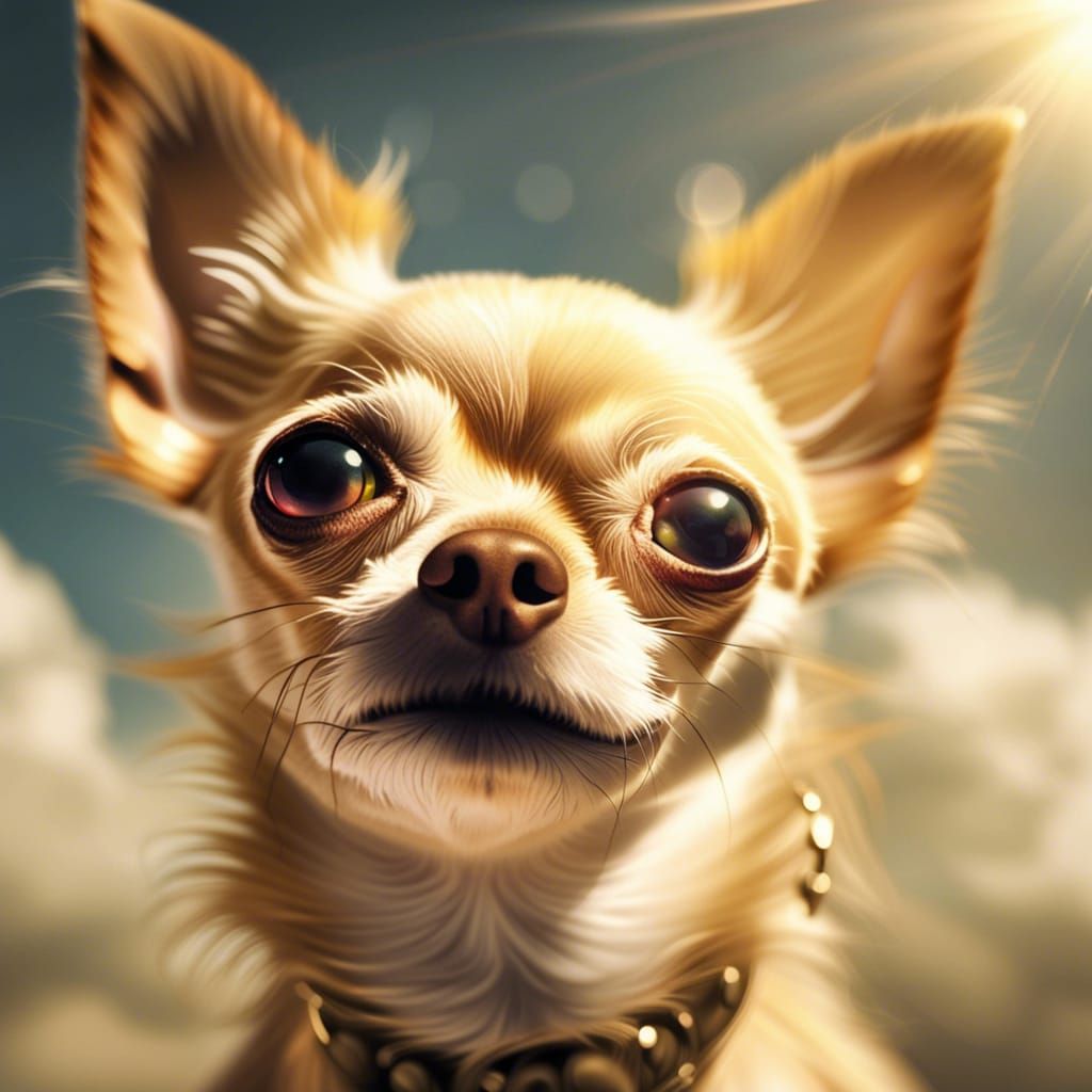 Cute Ugly Chihuahua in Divine Sunshine