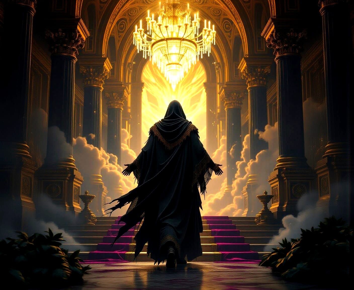 Dark Fantasy Heathen in Heaven's Throne Room