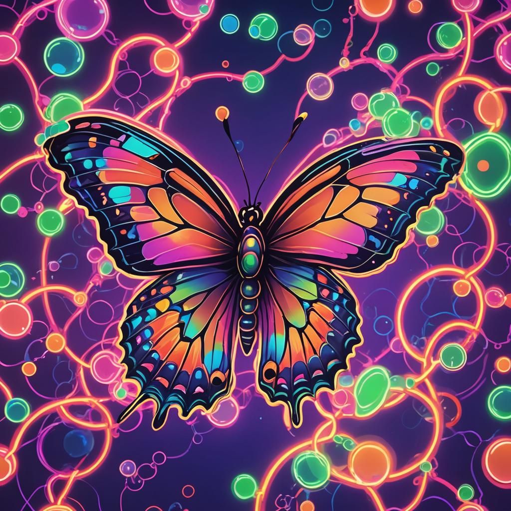 Fluorescent Butterfly #3