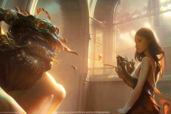 Detailed Couple Concept Art in Hyperrealistic Style