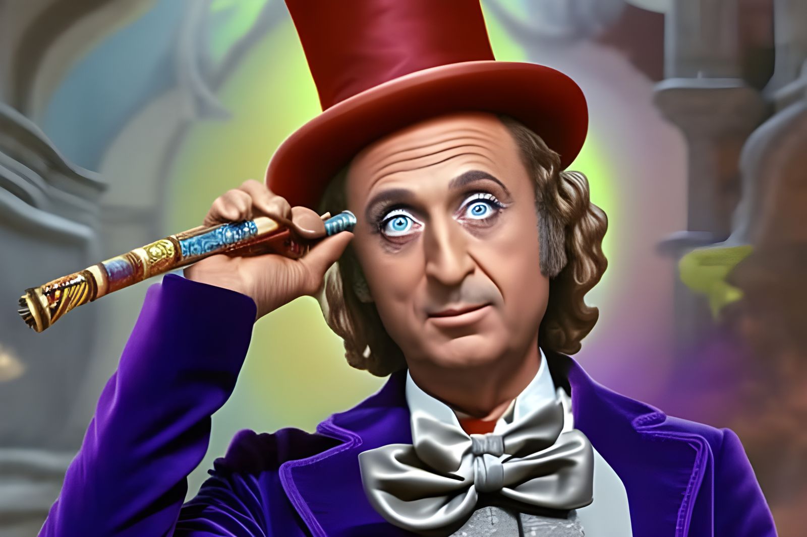 Surreal Willy Wonka with Everlasting Gobstopper
