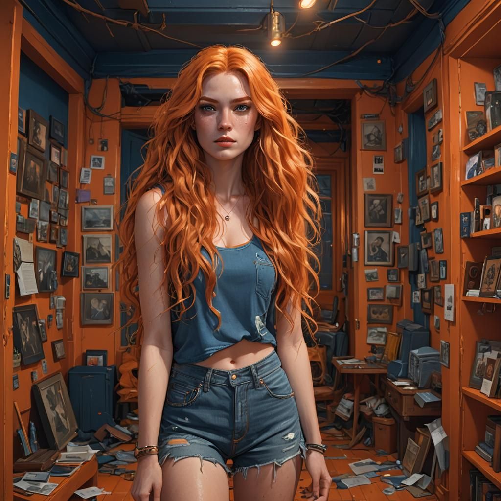 Orange Dream: A Hyperdetailed Fantasy Portrait