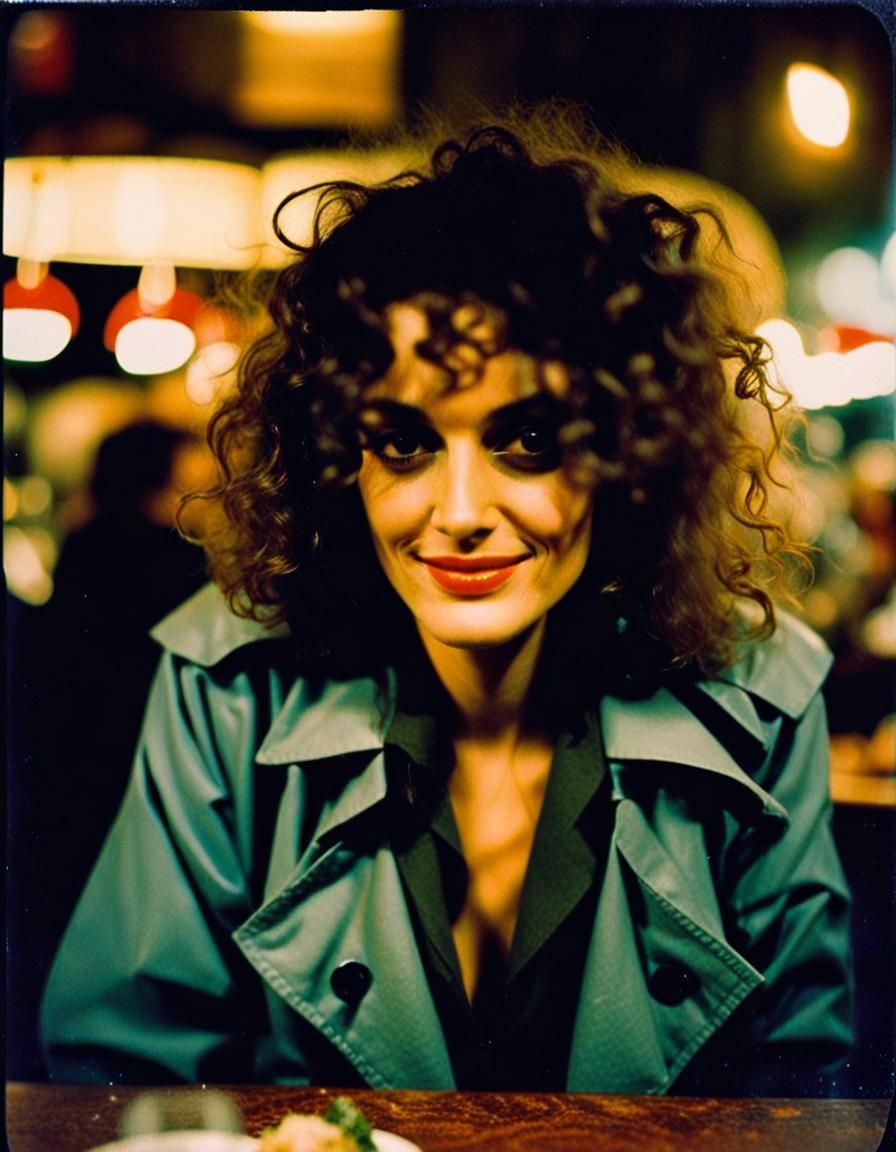 Vintage Polaroid Portrait of a Cunning Woman