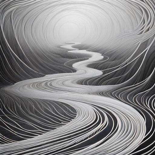 Lyrical Linework: Flowing lines that evoke a sense of moveme...