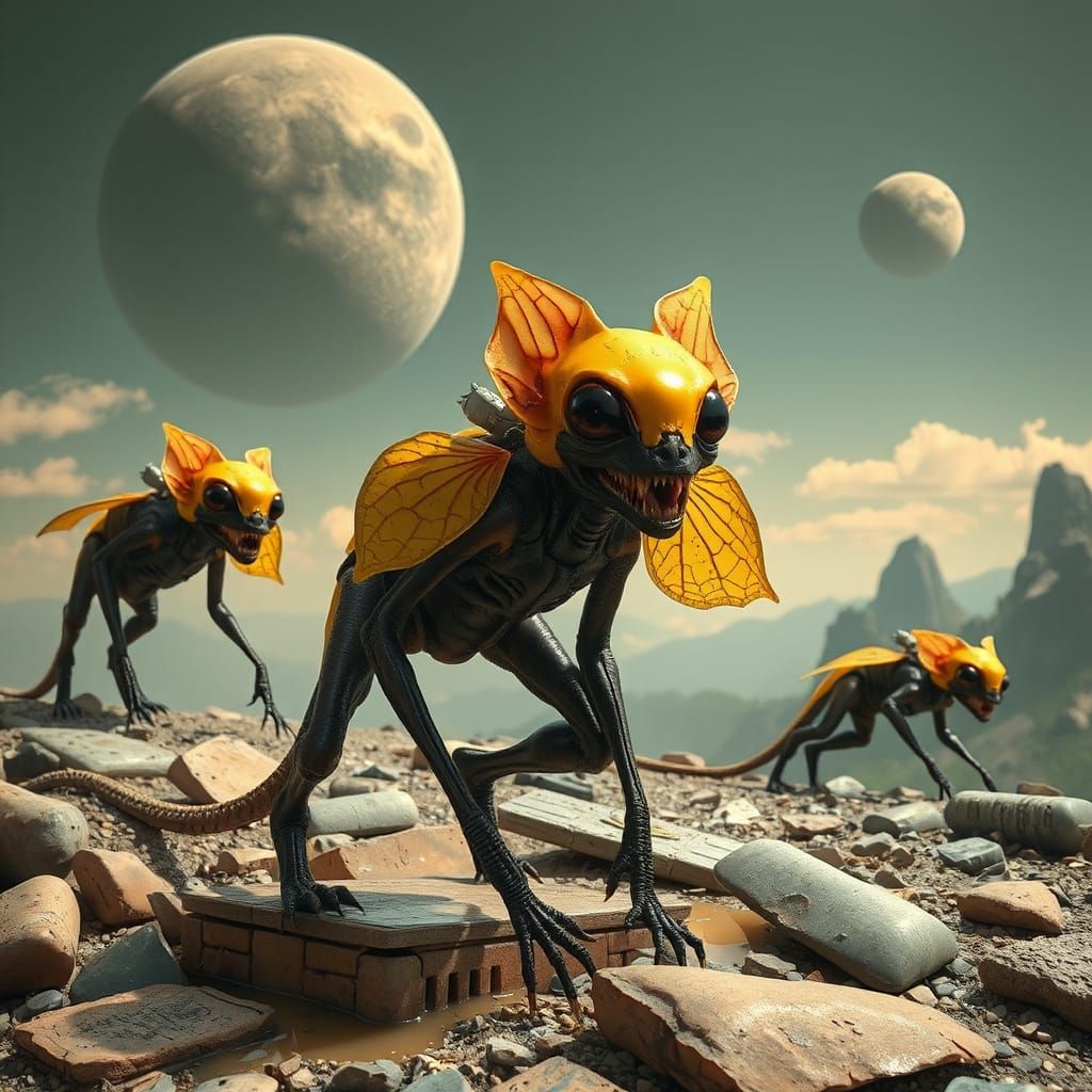 Exoplanet: Hybrid Alien Species, Detailed Illustration