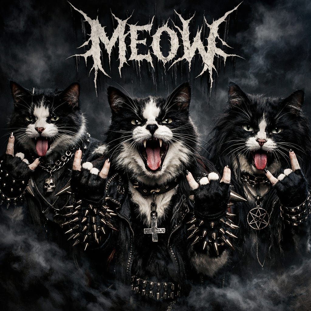 Black Metal Cats Band Album Cover