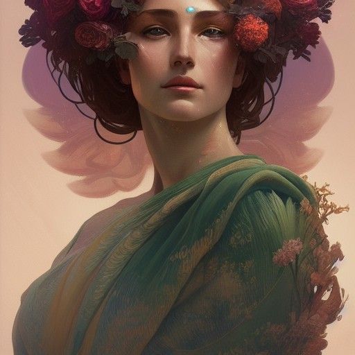 Demeter: Goddess of Agriculture Portrait by Rutkowski