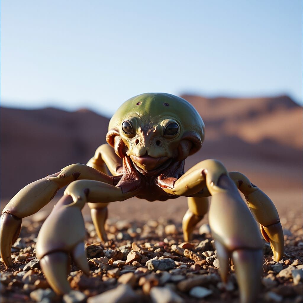 Alien Coconut Octopus Creature on Exoplanet, Cinematic Film ...