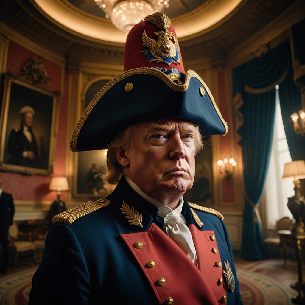 Epic Captain Crunch Trump in Regal Napoleon Attire