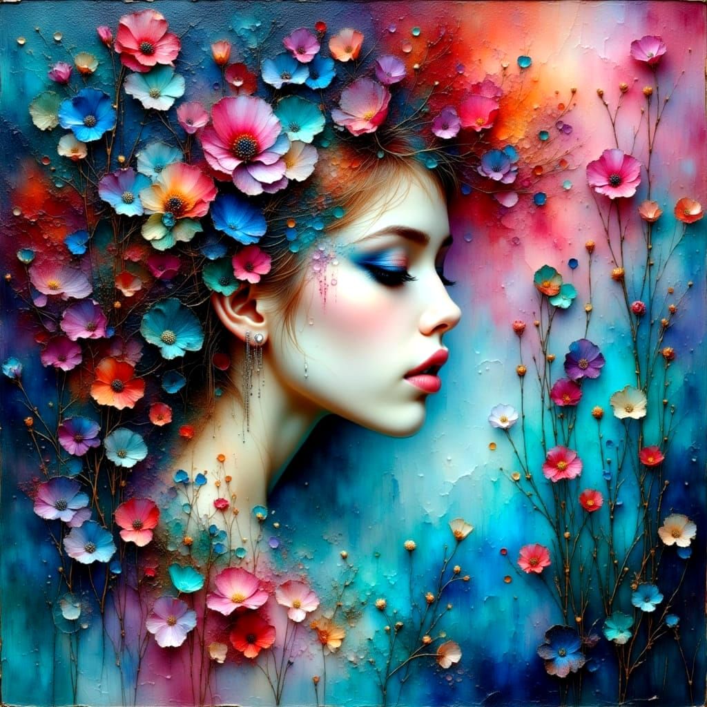 Ethereal Impressionistic Floral Dream in Monet Style