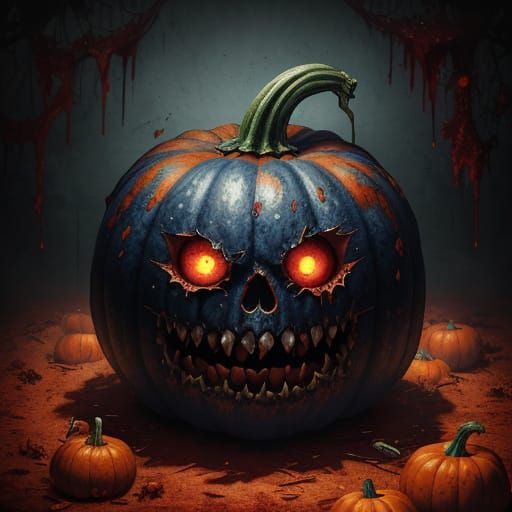 Grotesque Harvest Festival With Bloodied Produce