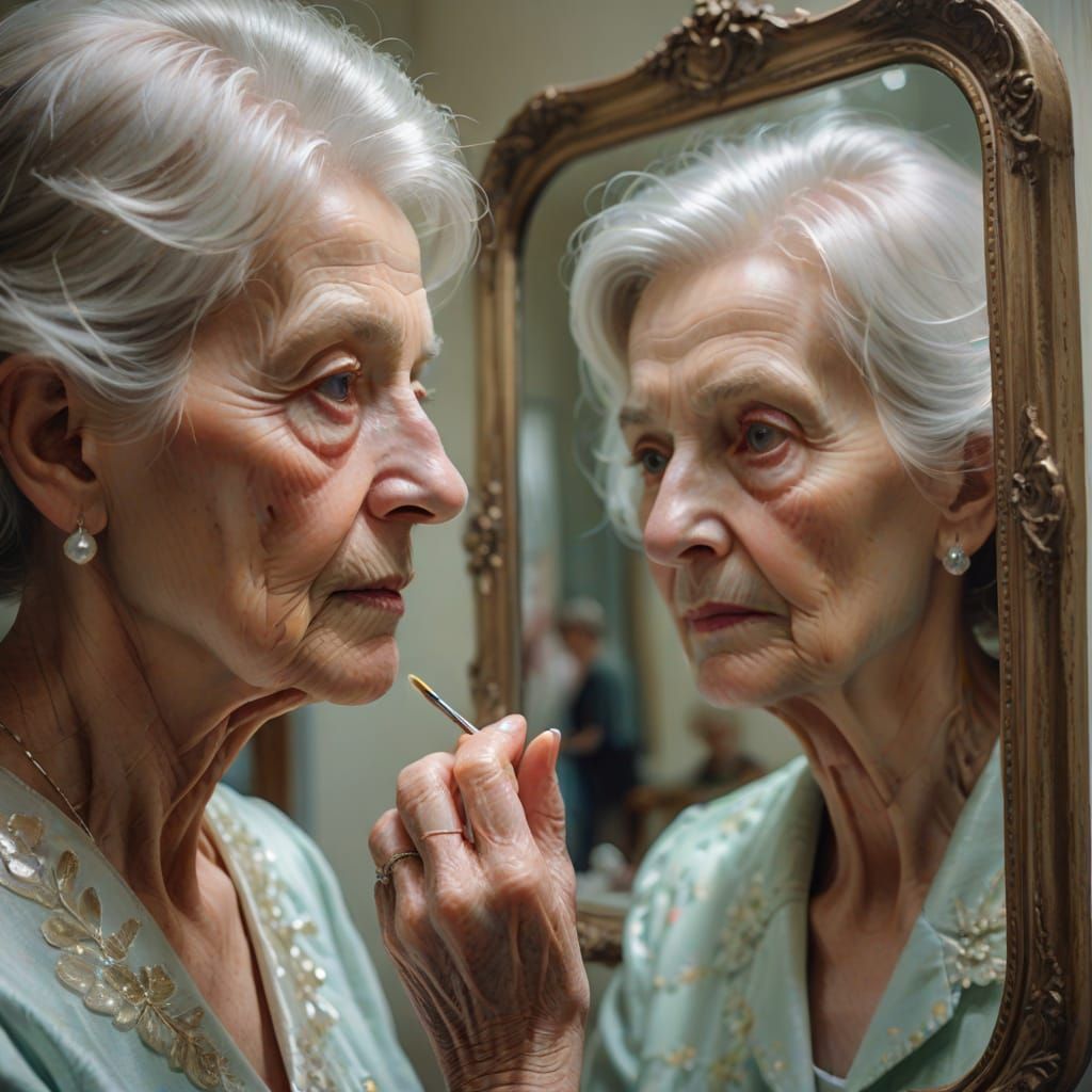 Impressionistic Mirror Reflects Youthful Dream