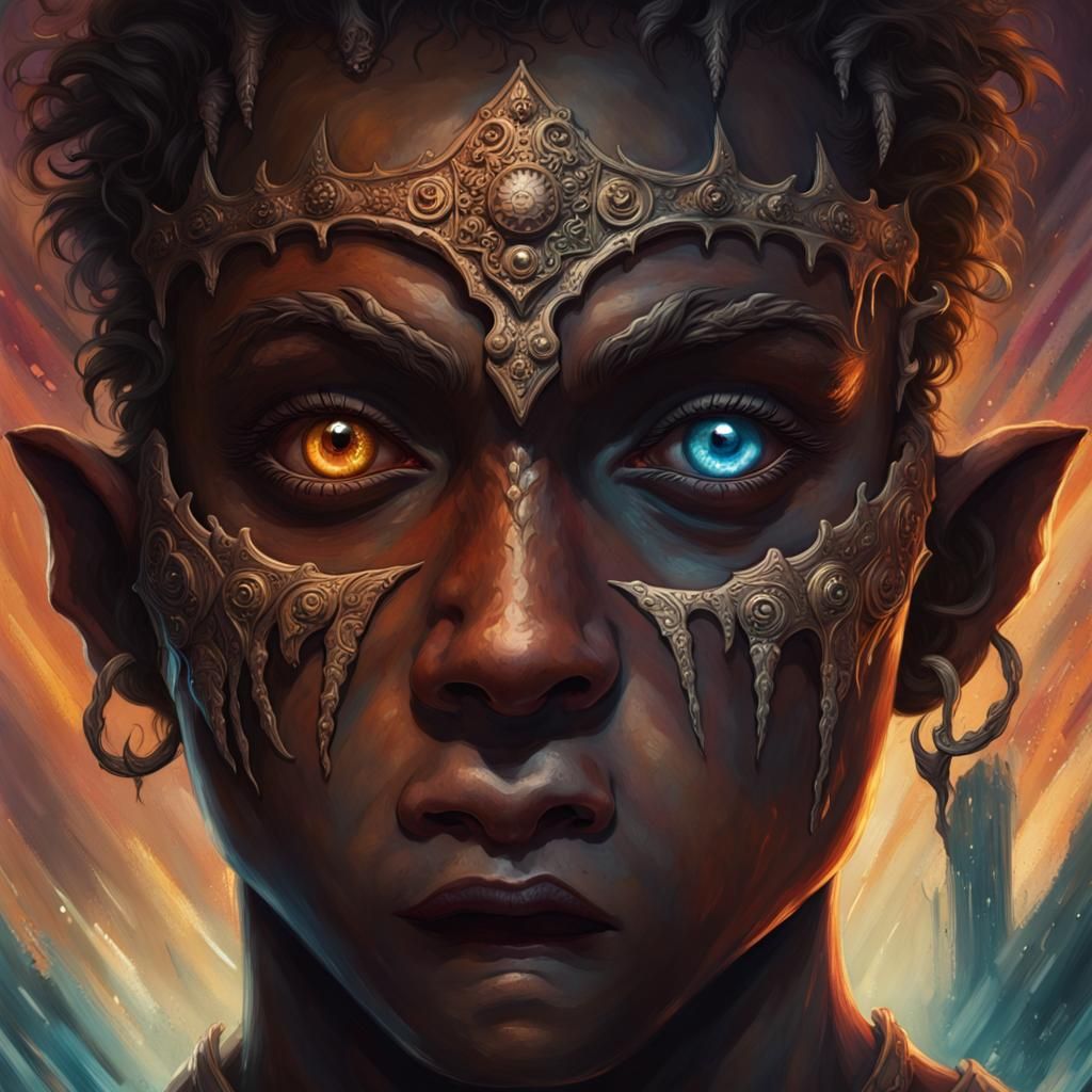 Grim Dark Grimoire Cover with Human Skin, Splash Art