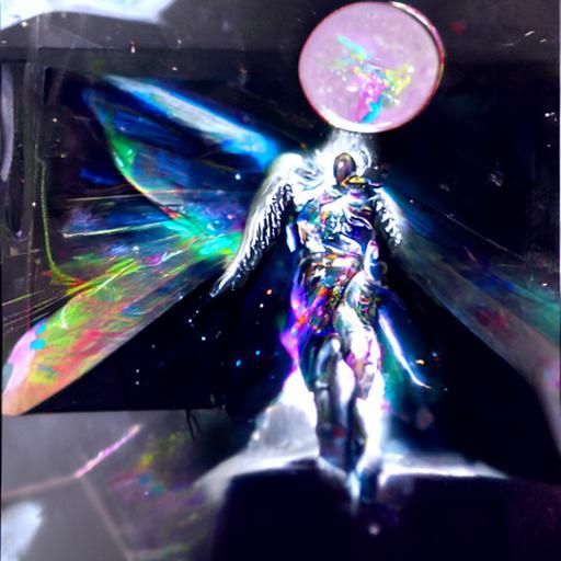 Astral Archangel Holographic Illustration in 8K