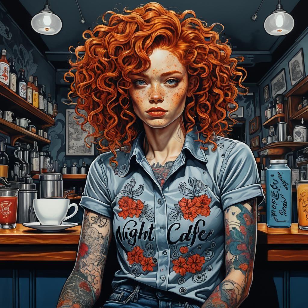 Beautiful Ginger Woman with Tattoos: Ink Masterpiece