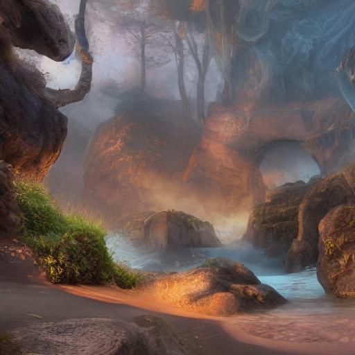 Fantastical Matte Painting with Intricate Details