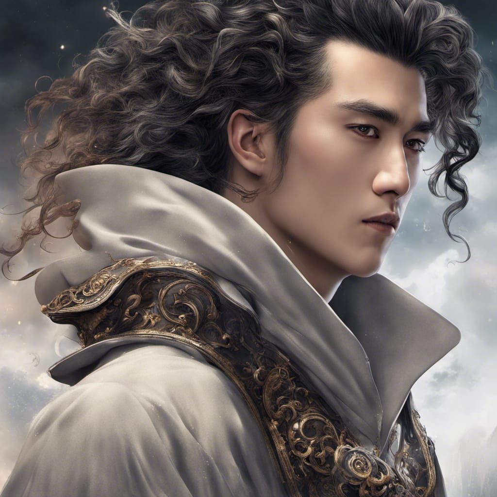 Detailed Matte Painting of a Chinese Man