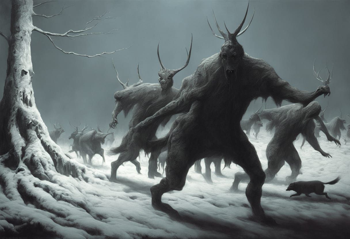 President Shows Money to Satan in Surreal Dark Fantasy