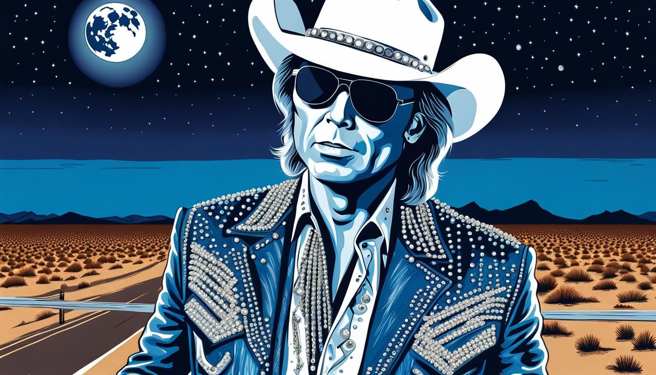 Dwight Yoakam in Pop Art Style, Bakersfield