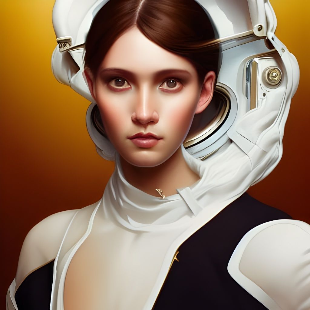 Fashion Model in Spacesuit, Artgerm Style