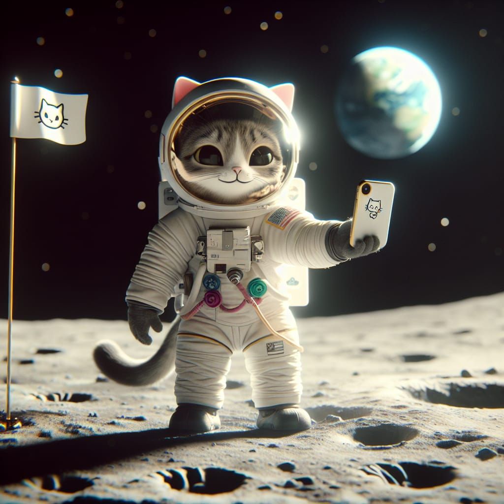 "Hello Kitty" moon landing mission.