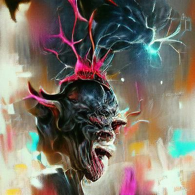 Fantasy Brain Demon: Dark Artstation Style