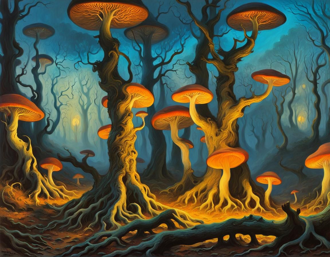 Mystical Valley at Dusk: Baroque Landscape Painting