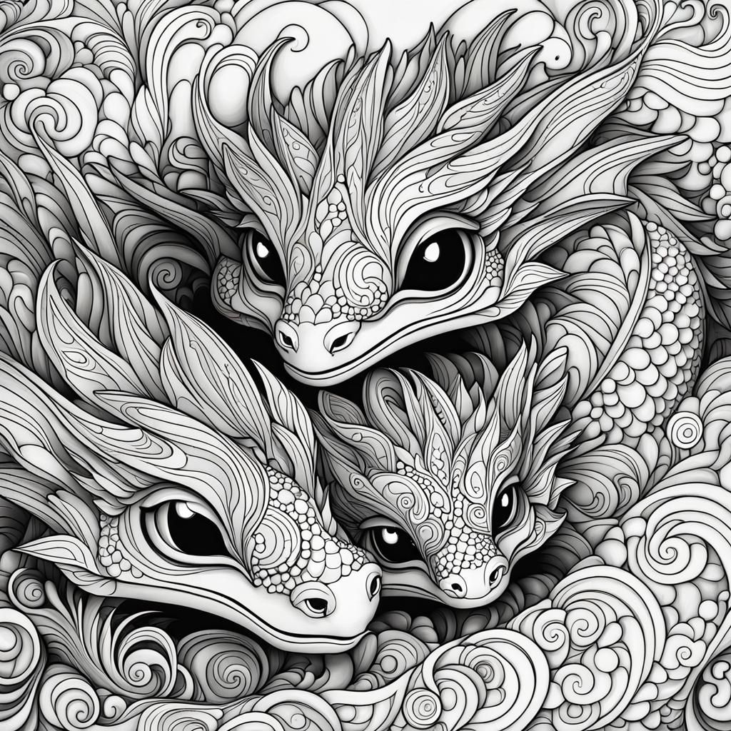 Little Dragons Coloring Book page 9
