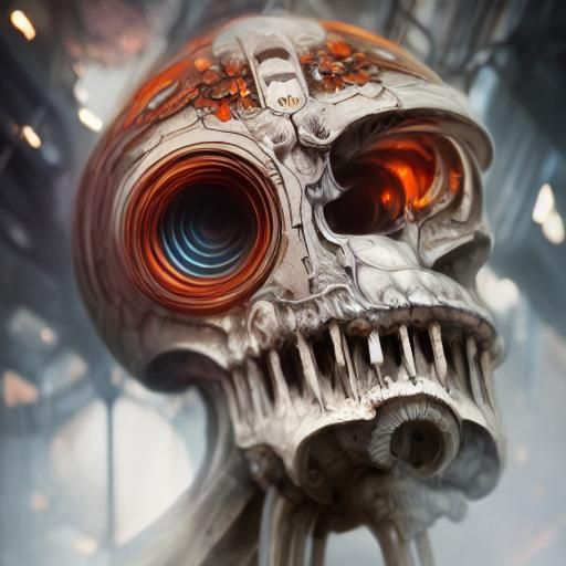 Surreal Bone and Smoked Glass Concept Art