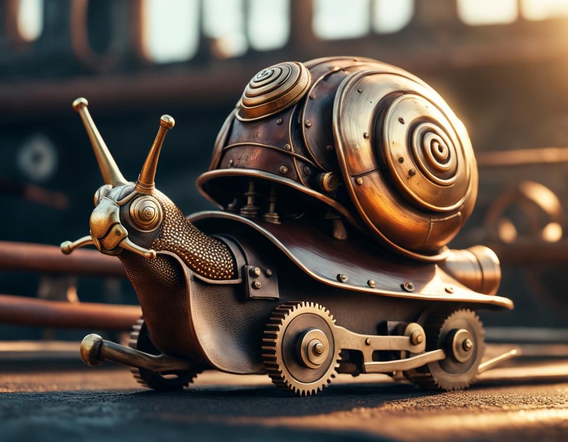 Steampunk Snail Races on Vintage Track