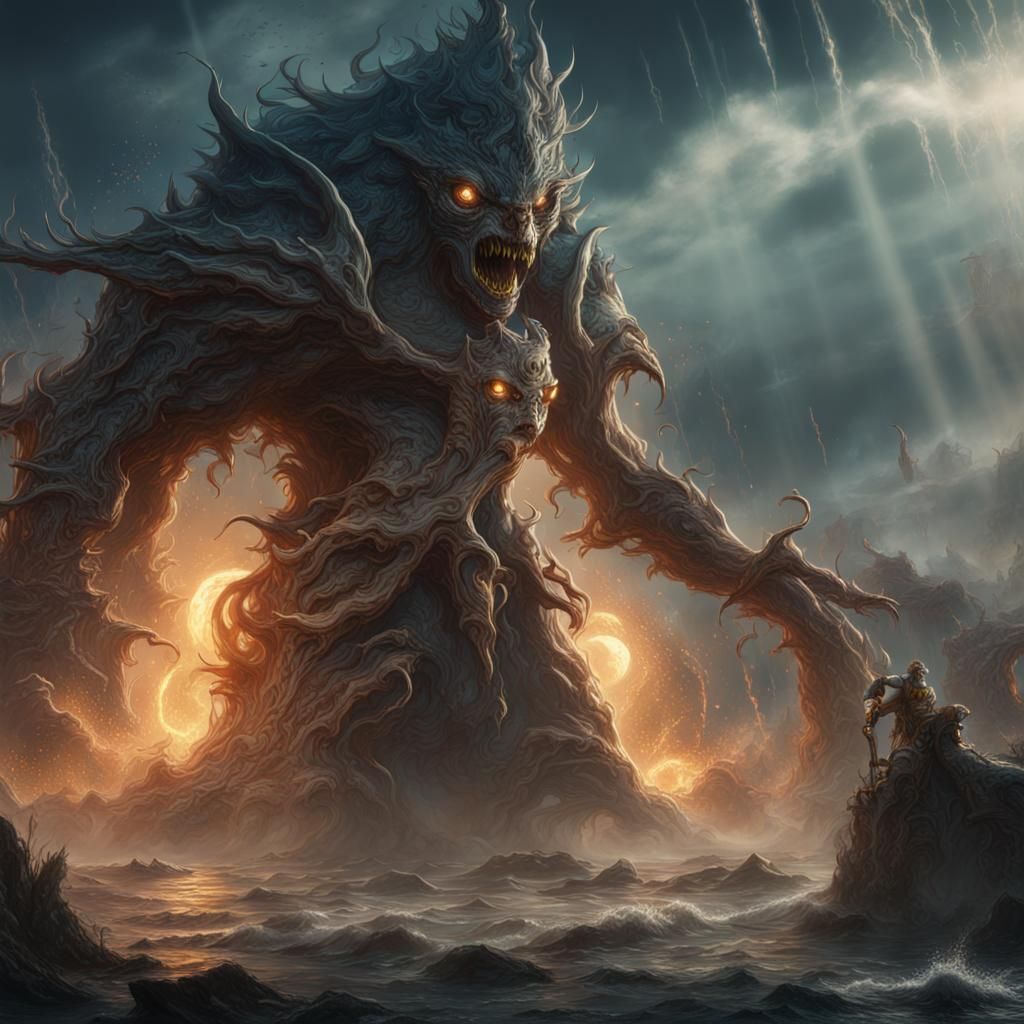 Hurricane Personified: Detailed Fantasy Concept Art