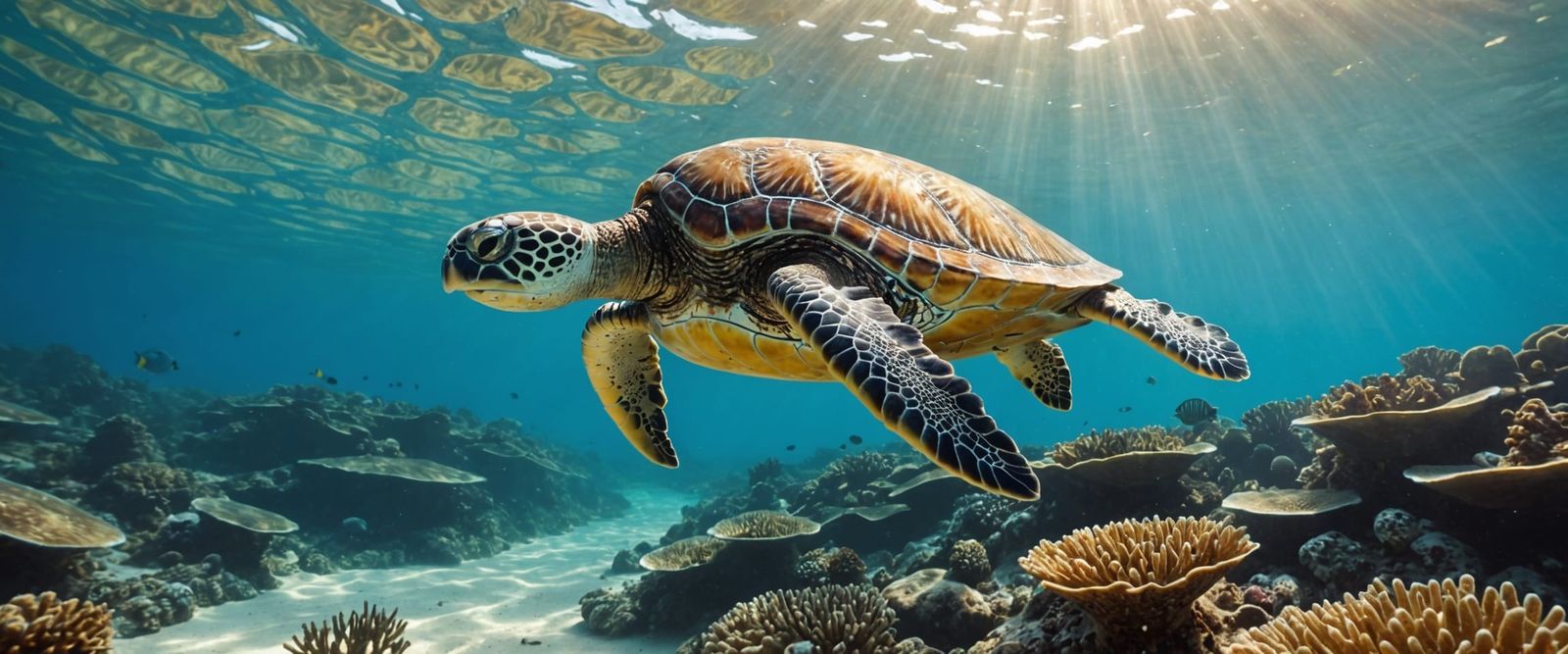 Beneath the gentle waves